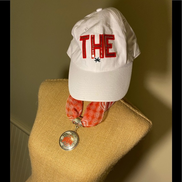 Ohio State Scarf Necklace and Bling Hat - Picture 3 of 7